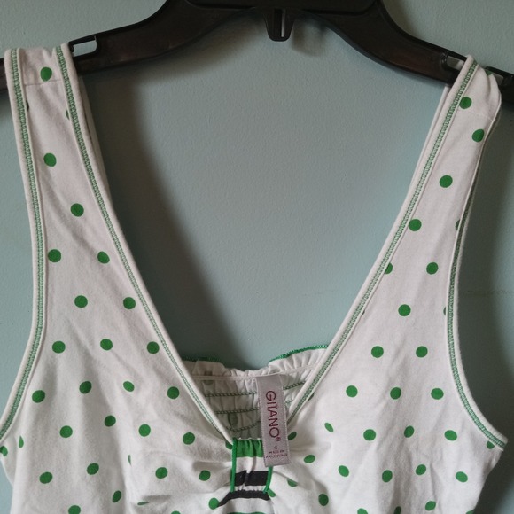 Vintage Gitano Womens Sleeveless Black Green Floral Tank Top Shirt Blouse SZ S - Picture 4 of 6